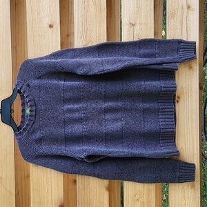 Timberland Crewneck Sweater Mens Cotton Gray Chunky Pullover Sz M